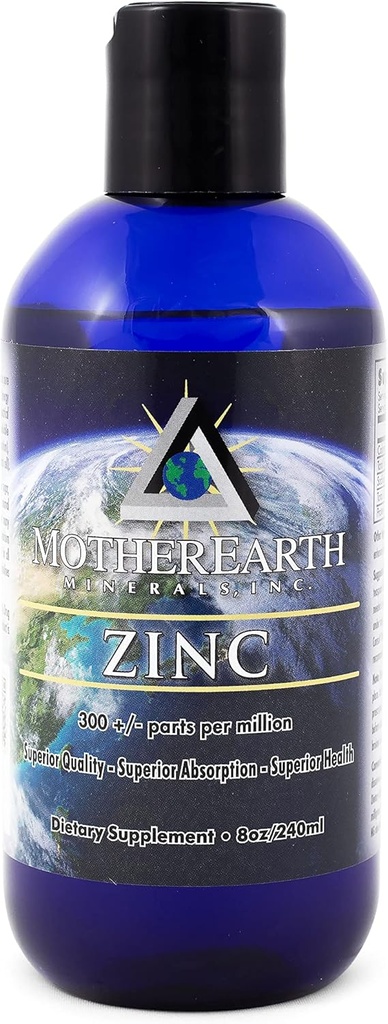 Mother Earth Minerals - çinko - Antioksi, Aids Vitaminler, Normal Büyüme ve Geliştirme, Vücut Dokularının Bakım - 8 Ounce 96 Hizmet