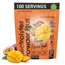 PowderVitamin Electrolytes Powder Plus (100 Servings) Mango Passionfruit Electrolyte Powder Zero Calorie Keto,0Sugar, No Maltodextrin,1000mg Potassium,120mg Calcium,120mg Magnesium, Hydration Powder