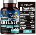 Pure Himalaya Shilajit for Women and Men [50% Fulvic Acid] Ashwagandha, BTC, Turmeric, Gingko Biloba, Sting Nettle, Cordyceps to Support Energy & Immunity, 60Caps