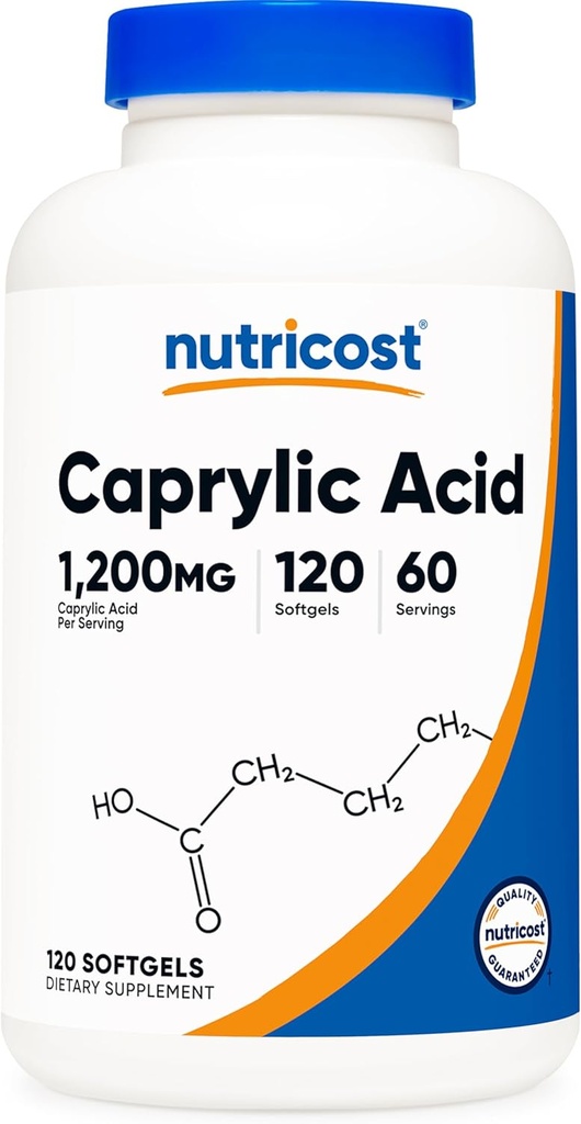 Nutricost Caprylic Acid 1200 mg, 120 Softgels