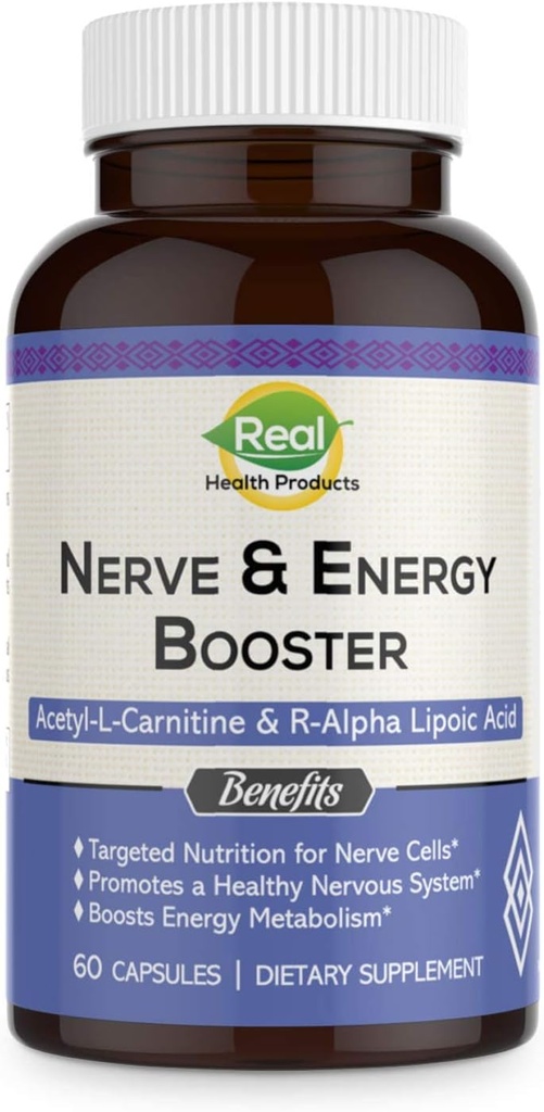 ALA Supplement - R-Alpha Lipoic Acid 300 mg & Acetyl L-carnitine 1000 mg - Nerve & Energy ATM for Nerve, Cardiovascular, Cognitive Function & Antioksi Support, 60 Capsules, 30 Days Supply