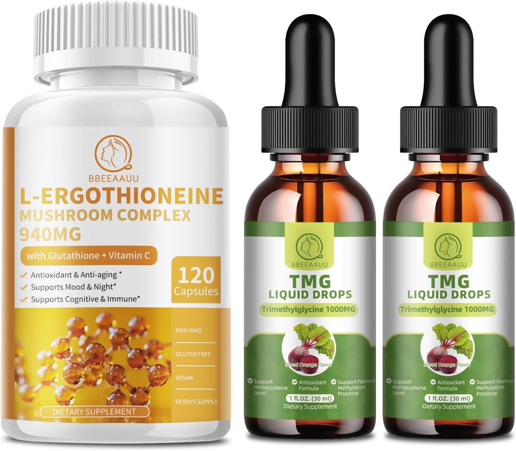 L-Ergothioneine Mushroom Complex Capsules & TMG (Tritilglycine) Sıvı Durağı