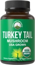 Peak Performance Organic Turkey Tail Capsules - USA Grown Real Turkey Tail Mushroom ile yapıldı. Immune System Support Natural Harvested Mushroom Supplements for Immunity. Vegan Supplement Extract