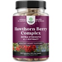 Yüksek Kuvvetli Hawthorn Capsules - Pure Antioksi Hawthorn Berry Supplement with Leaf & Flower Extract 4:1 for Health Heart & Digestion - Energy Support for Men & Women - 240 Pack Pack