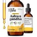 Wild & Organic Ashwagandha Extract Liquid Drops - Relaxation & Calmness Support - 500 mg Ashwagandha for Men & Women - Add to Tea Herbal Supplements - Vegan, Sugar & Alcohol-Free Tincture - 2 fl oz