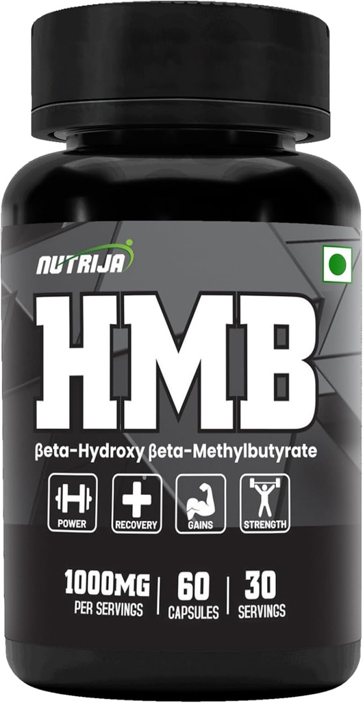 HMBMG 1000 Capsules (Beta-Hydroxy Beta-Methylbutyrate) - Pure HMB (60 Capsules)