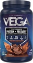 Vega Sport Vegan Protein Powder + Recovery - 30g Φυτική πρωτεΐνη ανά υπηρεσία, σοκολάτα, 19 υπηρεσίες, 5g BCAAs, Probiotics, NSF Certified, For Shakes & Smoothies, 1,8lbs (Packaging May Vary)
