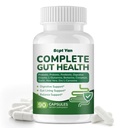 Gut Health Supplement with Prebiotics, Postbiotics & Probiotics for Digestive Health for Women & Men, 80 Billion CFU Probiotics for Gut and Digestion, Immune Support, 90 Capsules