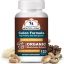 Kanser Bilimleri Kolon Wellness Tamam, USDA sertifikalı Organik Mushrooms Extract, Ekstra Güçlü 1.500 mg, Yüksek Potency% 40-Glucans, Immune, Gut & Digestive, Colon Cleanse & Detox, 120 Caps