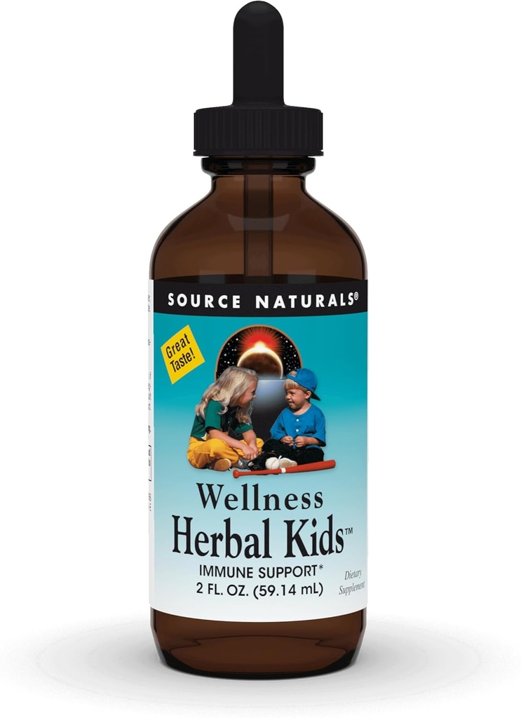 Source Naturals Wellness Herbal Kids, çünkü Immune System Support* - 2 Akışkan oz