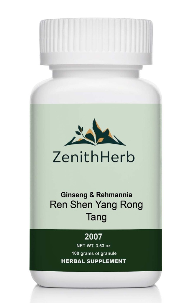 ZenithHerb-Ginseng & Rehmannia/RenShen Yang Rong Tang, Herbal Supplement, 100 Grams Granule/Bottle