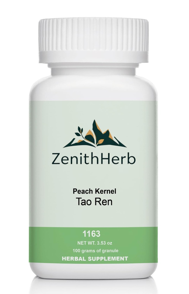Peach Kernel, TaoRen, Herbal Supplement, 100 Grams Granules/Bottle, 3.53 oz, 100 Servings