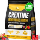 (180 Count) Creatine Monohydrate Gummies for Men & Women - Createine Pre Workout Gummies for Muscle Builder, Mus Strength, Recovery, Eνίσχυση, Ενέργεια, Createine for Women & Men, Vegan, Mixed Berry