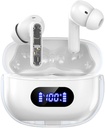 Ασύρματα ακουστικά Earbuds P1 PRO, ακουστικά ασύρματα Bluetooth ακουστικά με Clear Call Mics Ear Buds, Άνετα Fit, IPX7 Αδιάβροχη μακρά διάρκεια ζωής μπαταρίας, 30H Playtime για σπορ προπόνηση