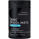 Sports Research Υψηλή ισχύς ψευδάργυρος Picolinate 30mg με οργανικό λάδι καρύδας 