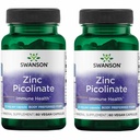Swanson Zinc Picolinate Chelated Mineral Supplement for Adults Seeking Immune, Vision, and Prostate Support - Body-Preferred Form - 22 mg (60 Vegan Capsules, 2 Pack)