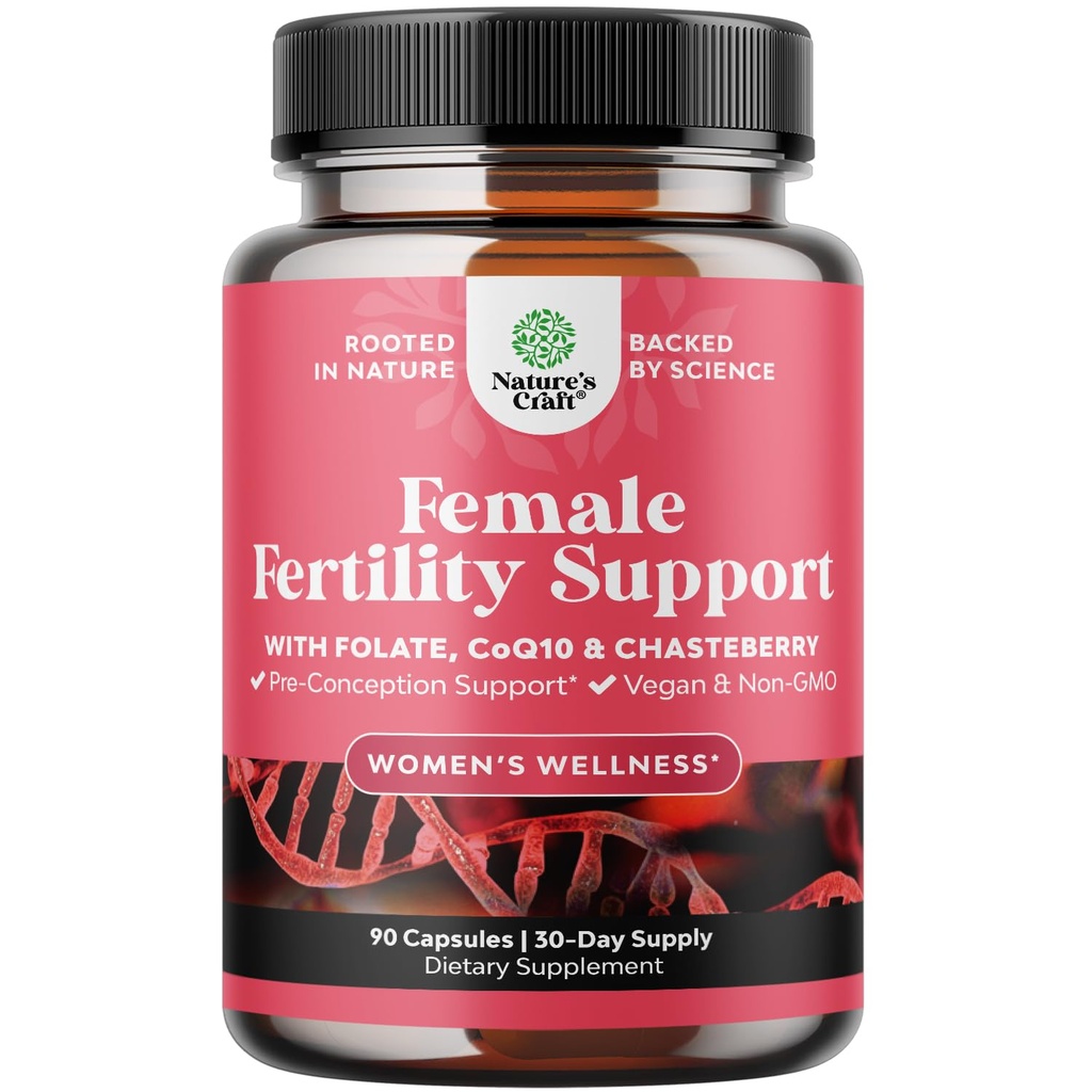 Fertility Supplements for Women with Inositol & Folic Acid - Preconception Vitamins for Women for Hormone Balance with L-methylfolate, B12, Vitamin D3, Iodine, Selenium, zinc and CoQ10 - 90 Count