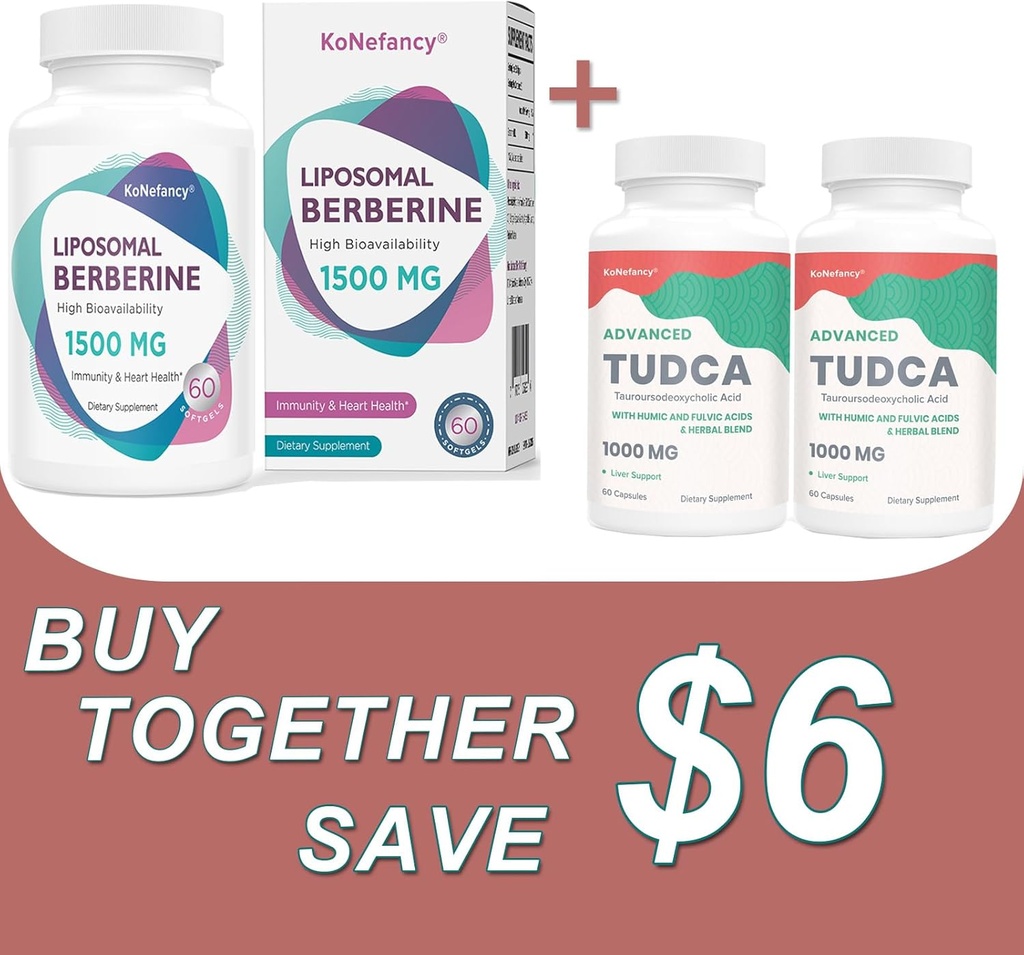 Βελτιστοποιήστε την υγεία σας με το TudCA Complex 2Pack και Liposomal Berberine 1500mg Bundle