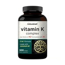 NatureBell Vitamin K Kompleksi - 300 Softgels - 2,60006 Vitamin K - Full Spectrum Bone & Heart Health Support Supplement - High Abpole K1 & K2 MK-4 & MK-7*