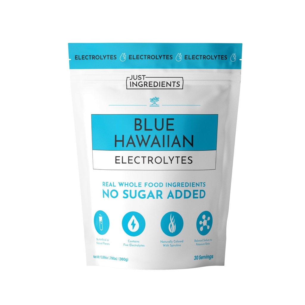 Blue Hawaiian Electrolytes Drink Mix | 30 Servings | Organic Coconut Water, Blue Spirulina & 5 Key Electrolytes | Supports Hydration, Electrolyte Balance & Muscle Recovery* | No Sugar Added