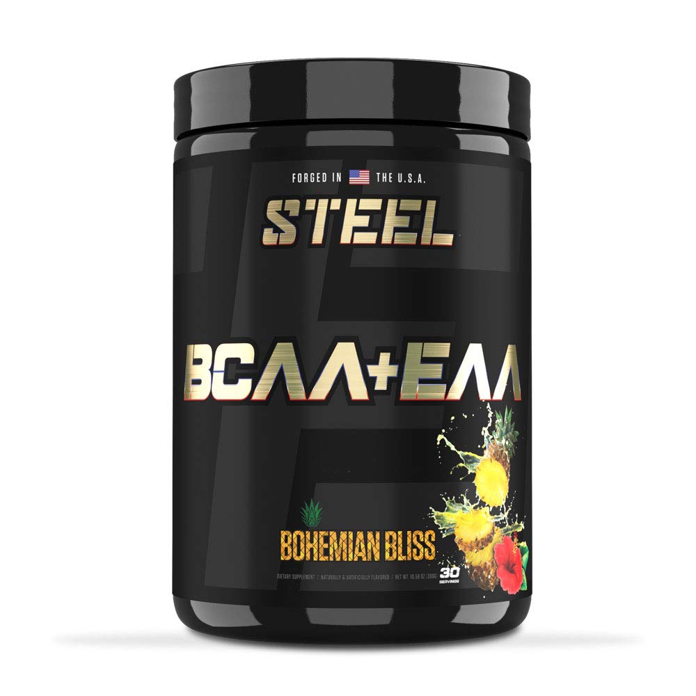 Çelik Supplements | Yüksek Performans BCAA EAA Tozu | Lean Kas Büyüme ve Workout Endurance | 2:1 Recover Muscle Faster 30 Servisler için Oran. (Bohemian Bliss)