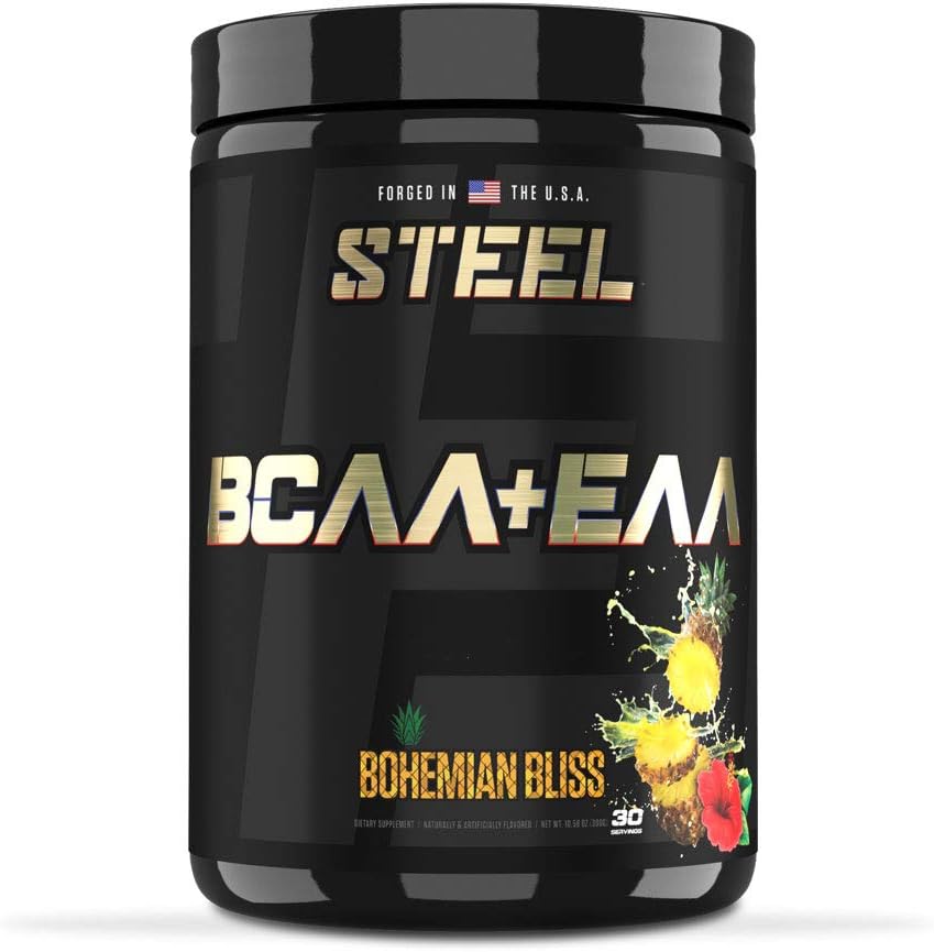 Çelik Supplements | Yüksek Performans BCAA EAA Tozu | Lean Kas Büyüme ve Workout Endurance | 2:1 Recover Muscle Faster 30 Servisler için Oran. (Bohemian Bliss)