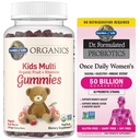 Garden of Life Organics Kids Gummy Vitamins - Fruit - Certified Organic & Dr. Formulated Women's Probiotics Once Daily, 16 Strains, 50 Billion, 30 Count (Pack of 1)