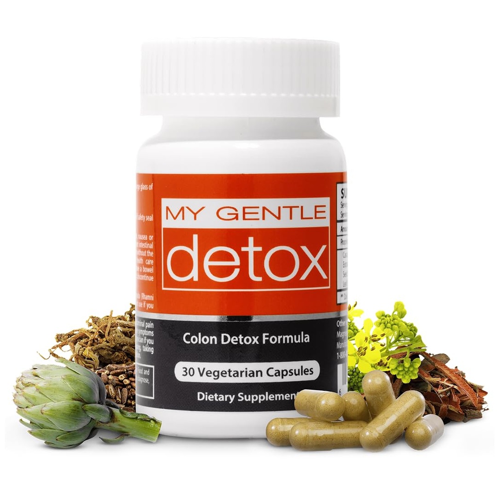 Herbal Nitro Gentle Detox - Kadınlar ve Erkekler için Nazik Saldırısı - Gece, Poop Next Day - 100% Doğal Kolon Detox Supplement for Less Bloating, Gas, Discomfort (30 Ct)
