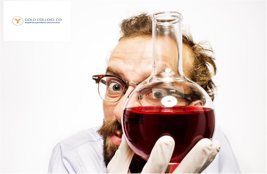 Colloidal Gold Nanopartiküller (40 nm) Daha sonra Akış ve Immunoassay