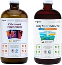 LIQUIDHEALTH Calcium Magnesium Vitamins & Daily Multi Minerals Liquid Supplement Bundle for Adults - Immune System, Bone & Joint Support, Improve Mobility, Increase Energy - Vegan, Non-GMO, USA Made
