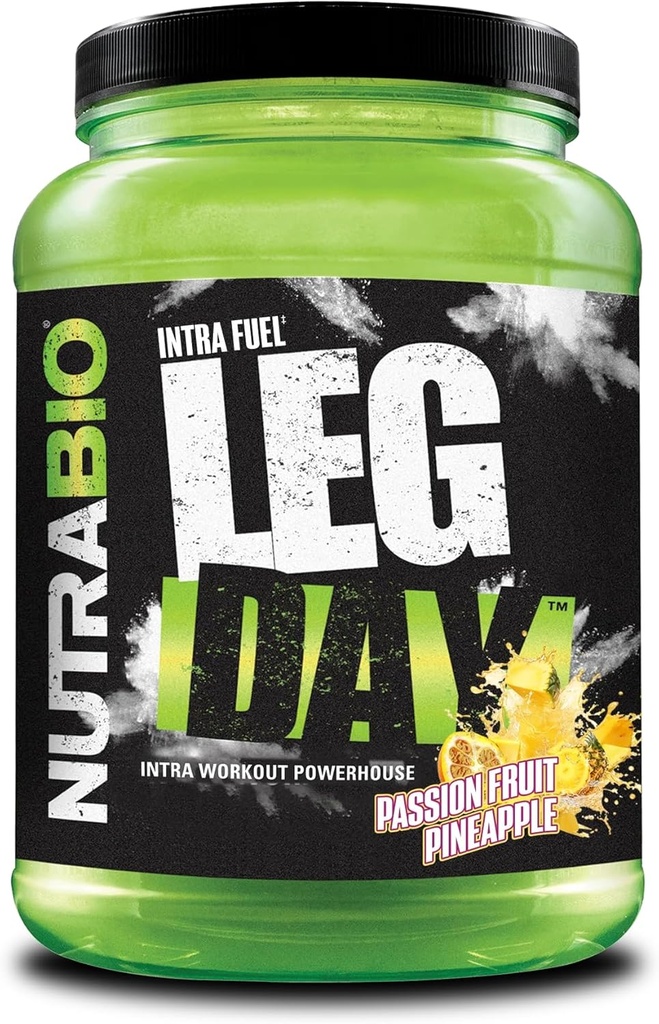 NutraBio Leg Day Intra Workout Toz – Advanced Carb Supplement with Cluster Dextrin & Electrolytes –Carb Toz with EAAs/BCAAs – Cyclic Dextrin for Performance - Passion Fruit Pineapple,20 Servisler