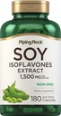 Piping Rock Soy Isoflavones | 1500 mg | 180 Capsules | Non-GMO, Gluten Free Extract Supplement Supplement Supplement