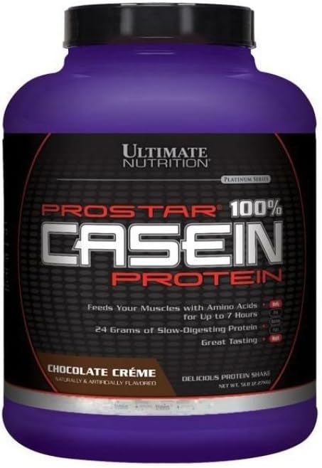 Ultimate Beslenme Prostar Micellar ve Hydrolyzed Casein protein Toz - Fat Free Overnight Muscle growth and Recovery with BCAAs, 5 Pounds, Chocolate