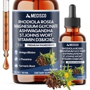 17in1 Rhodiola Rosea Liquid Drops with blend Ashwagandha Magnesium, L-Theanine. Ultra Strength Rhodiola Cortisol Supplement, Rhodiola Root for Support Relaxation, Mood, Energy - 1 FL Oz - 60 Day