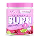 Obvi Collagenic Burn Toz | Collagen Peptide Mix with GBB, Ashwagandha & Green Coffee | Boosts Metabolism, Energy, and Wellness | Supports Skin, Hair, Nails, Commons | Cherry Limeade 25 hizmet
