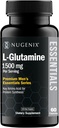 Nugenix Essentials L-Glutamine, 1500 mg% 100 Botanik L-Glutamine Amino Asit, Protein Synthesis, Supports Hücresel Fonksiyonl, 60 Capsules