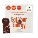GEM Energy Caffeinated Bite | Holistic Sustained Energy | Supports Metabolism, Stamina & Endurance | 40mg Caffeine, Ginseng Root, L-Theanine | Chocolate Cacao Sea Salt | 7 Servings