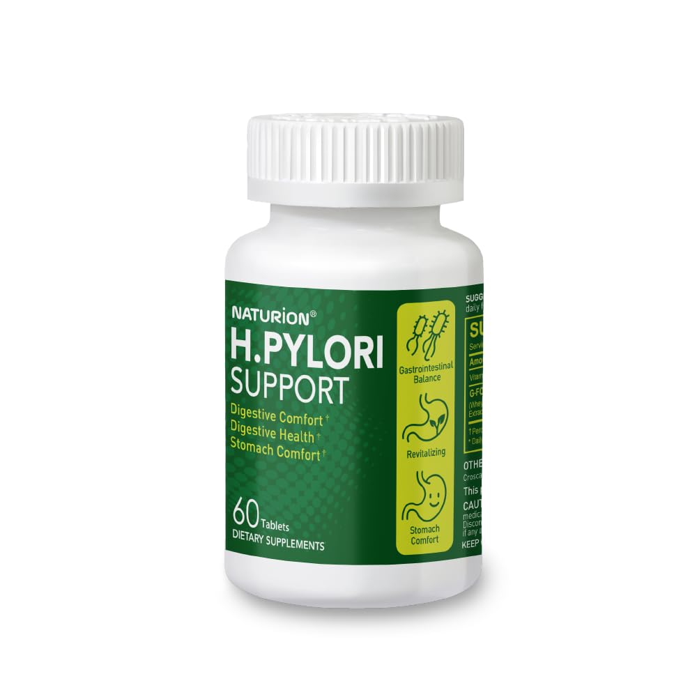 H. Pylori Support - Digestive Health Supplement with G-FOS Blend, Whey Protein, Licorice, Mastic Gum, Vitamin U, and Vitamin B2 - Stomach Comfort & Gut Balance - 60 Tablets, 30 Day Supply