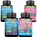 She Shines Set – Enhanced Cortisol Support, Myo-Inositol & Collagen Complex for Calm, Hormonal Balance & Radiant Skin – 30-in-1 Formula with Ashwagandha, Inositol, Magnesium, Berberine