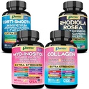 She Shines + Rhodiola Rosea Adaptogen Bundle – 59-in-1 Collagen, Hormonal & Stress Support with Myo-Inositol, DIM, Biotin, Lions Mane, Turmeric, Ginseng & Ashwagandha