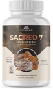 Naturealm Kutsal 7 Organik Mushroom Toz Kahve için - Premium Mushroom Supplement Meeting with Lions Mane, Reishi, Chaga - USDA Organik Günlük Wellness Toplantısı (120 $ 1), Kutsal 7)
