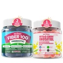 Nextdia Fiber Gummies for Adults, Sugar Free 10g Prebiotic Fiber Supplement + Myo-Inositol & D-Chiro Inositol Gummies Supplement