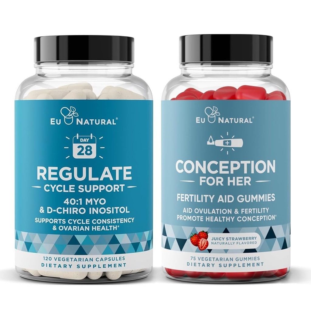 Eu Natural Regulate & Conception for Her Gummies Bundle – Hormone Balance for Women – Supports Fertility, Ovulation and Regular Cycles