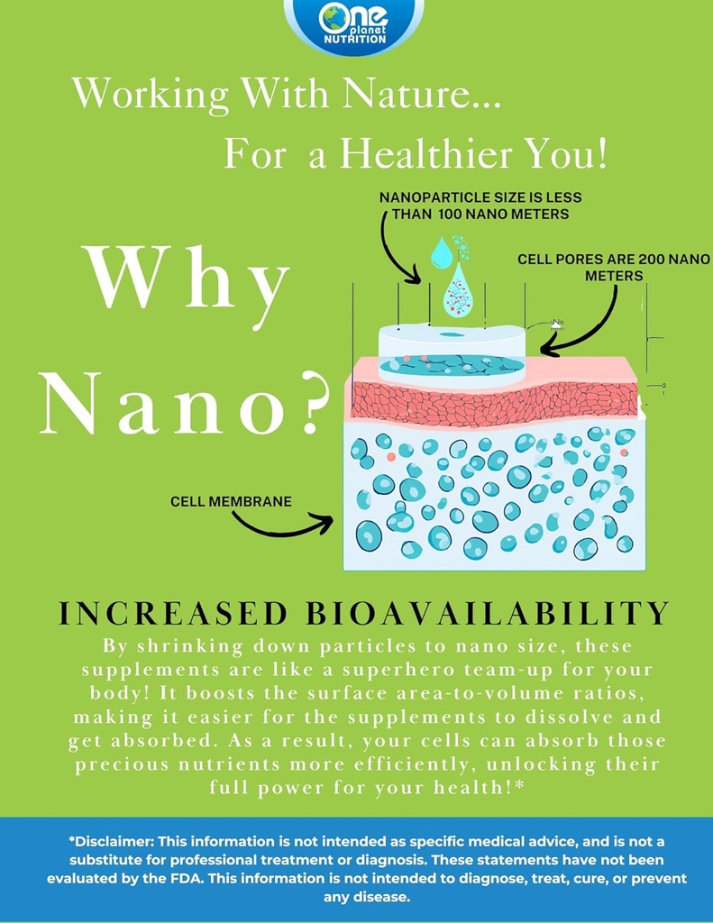 One Planet Nutrition Nano Quercetin Powder 8 oz (227 Servings), Sophora Japonica Extract, Nano για ενισχυμένη απορρόφηση, Υποστηρίζει την Ανοσοποιητική Υγεία με Αντιοξειδωτικά Οφέλη, Μη ΓΤΟ, Vegan
