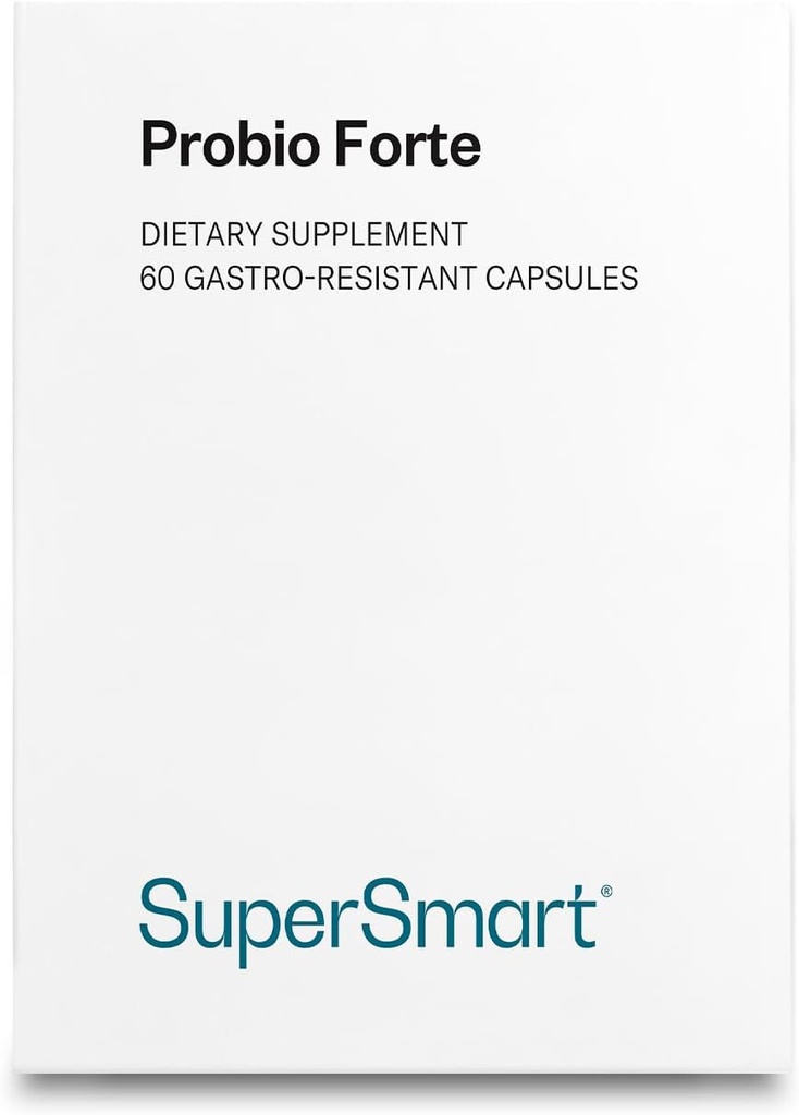 Supersmart - Probio Forte 8 Milyar CFU per Capsule (Advanced Formula) - Daily Probiyotiks Supplement for Women & Men | Non-GMO & Gluten-Free - 60 DR Caps