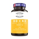 Thomas' all-natural Remedies D3 + K2 with MCT Oil for Better Absorption & Raw Whole Food Blend, 1000 IU D3, Vegan, Made in USA, Support for Your Heart, Bones & Teeth, Non-GMO (120ct)
