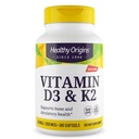 Healthy Origins Vitamin D3 2,000 IU (50 mcg) & Vitamin K2 200 mcg (MK-7), 180 Liquid Softgels - High Potency Synergy for Calcium Absorption