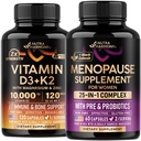 NUTRAHARMONY Vitamin D3 K2 Capsules & Menopause Supplement