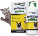 Bitkisel Sağlık Evcil hayvanlar Yabanıl Caught Omega 3 Fish Oil for Cats - Liquid Omega 3 Supplement for Cats with EPA+DPA+DHA - Immunity, Brain, Heart Health - Made in the USA (8 oz)