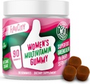 FlavCity Womens Multivitamin Gummy - Daily Multivitamin Gummies for Women - Premium Vitamins, Minerals & Prebiotic Fiber - No Cane Sugar or Seed Oils - Βιολογικό Σιτάρι, Moringa & More (90 Gummies)